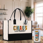 Chaos Coordinator Cotton Canvas Tote Bag Teacher Birthday Tote Bag Teacher Retirement Gift Administrative Professionals Day Gift