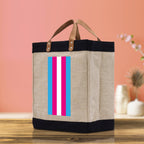 Personalized Monogrammed Canvas Tote Bag Striped Initials Custom Name Beach Bag Bridal Party Gifts Bride Gift Holiday Gift Bag