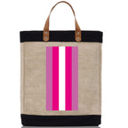 Personalized Monogrammed Canvas Tote Bag Striped Initials Custom Name Beach Bag Bridal Party Gifts Bride Gift Holiday Gift Bag