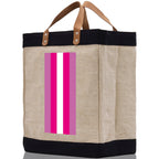 Personalized Monogrammed Canvas Tote Bag Striped Initials Custom Name Beach Bag Bridal Party Gifts Bride Gift Holiday Gift Bag