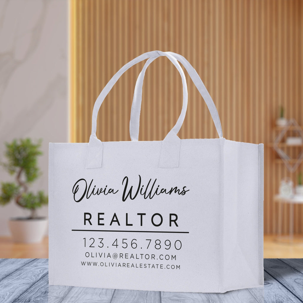 Realtor Tote Bag Personalized Business Tote Bag Custom Real Estate Agent Gift Bulk Business Logo Realtor Swag Real Estate Tote Bag