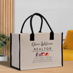 Realtor Tote Bag Personalized Business Tote Bag Custom Real Estate Agent Gift Bulk Business Logo Realtor Swag Real Estate Tote Bag