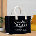 Realtor Tote Bag Personalized Business Tote Bag Custom Real Estate Agent Gift Bulk Business Logo Realtor Swag Real Estate Tote Bag