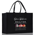 Realtor Tote Bag Personalized Business Tote Bag Custom Real Estate Agent Gift Bulk Business Logo Realtor Swag Real Estate Tote Bag