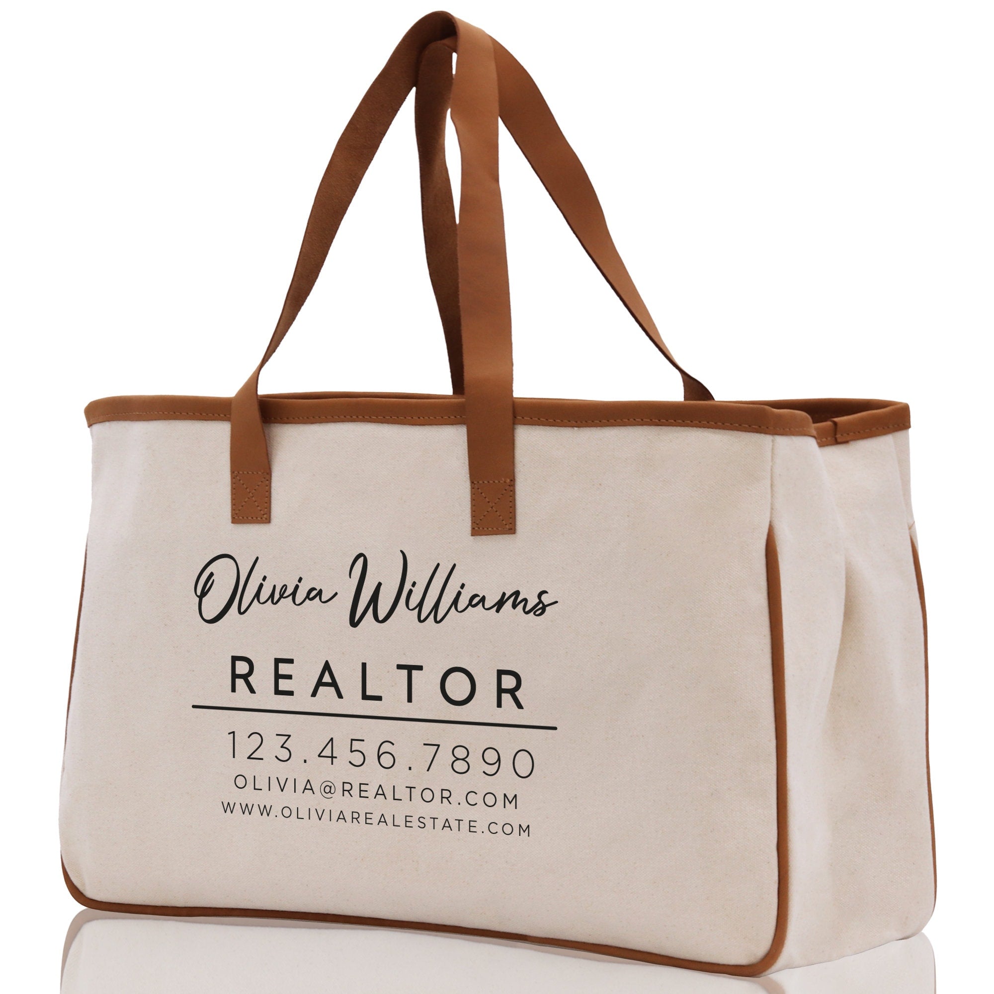 Realtor Tote Bag Personalized Business Tote Bag Custom Real Estate Agent Gift Bulk Business Logo Realtor Swag Real Estate Tote Bag