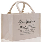 Realtor Tote Bag Personalized Business Tote Bag Custom Real Estate Agent Gift Bulk Business Logo Realtor Swag Real Estate Tote Bag