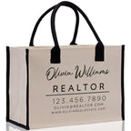 Realtor Tote Bag Personalized Business Tote Bag Custom Real Estate Agent Gift Bulk Business Logo Realtor Swag Real Estate Tote Bag