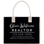 Realtor Tote Bag Personalized Business Tote Bag Custom Real Estate Agent Gift Bulk Business Logo Realtor Swag Real Estate Tote Bag