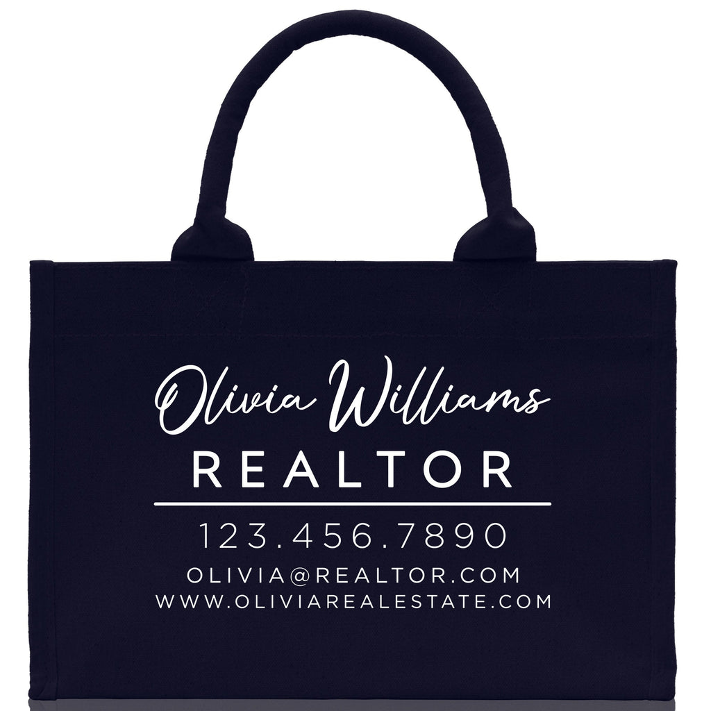 Realtor Tote Bag Personalized Business Tote Bag Custom Real Estate Agent Gift Bulk Business Logo Realtor Swag Real Estate Tote Bag