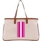 Personalized Monogrammed Canvas Tote Bag Striped Initials Custom Name Beach Bag Bridal Party Gifts Bride Gift Holiday Gift Bag