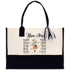 You Are Beautiful Bible Verses Religious Cotton Canvas Tote Religious Tote Bag for Women Bible Verse Canvas Tote Bag Religious Church Gifts
