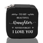 To My Beautiful Daughter Never Forget I Love Cotton Canvas Tote Bag Daughter Birthday Gift From Mother to Daughter Jewelry Box Gift