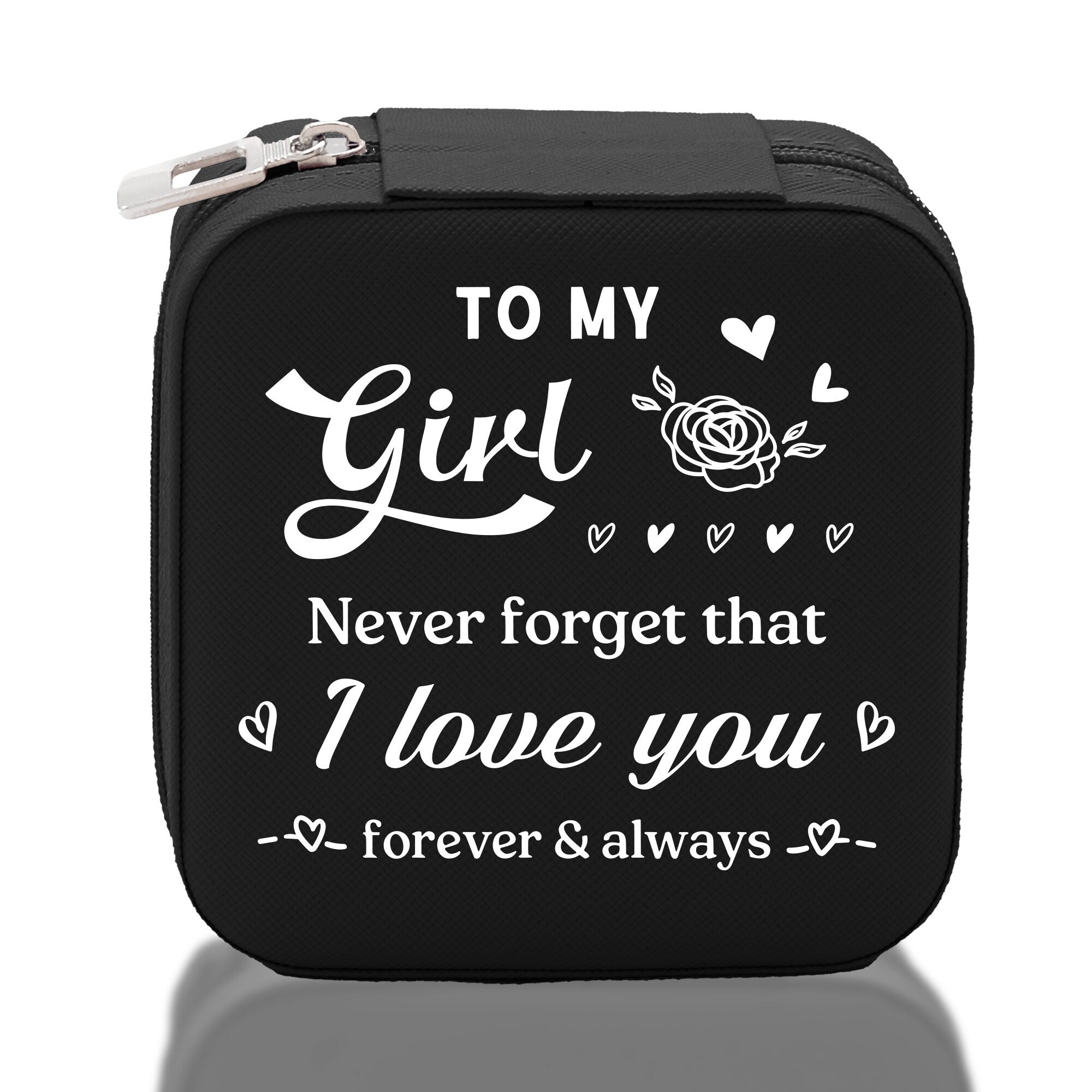 To My Girl Never Forget That I Love You Forever & Always Cotton Canvas Tote Bag Birthday Gift From Mother to Daughter Jewelry Box Gift