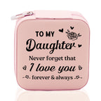 To My Daughter Never Forget That I Love You Forever & Always Cotton Canvas Tote Bag Birthday Gift From Mother to Daughter Jewelry Box Gift