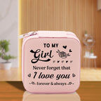 To My Girl Never Forget That I Love You Forever & Always Cotton Canvas Tote Bag Birthday Gift From Mother to Daughter Jewelry Box Gift
