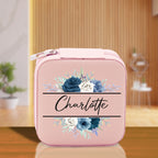 Floral Frame Custom Name Cotton Canvas Tote Bag Personalized Bridesmaid Gift Bag Wedding Birthday Gift Custom Name Tote Maid of Honor Gift