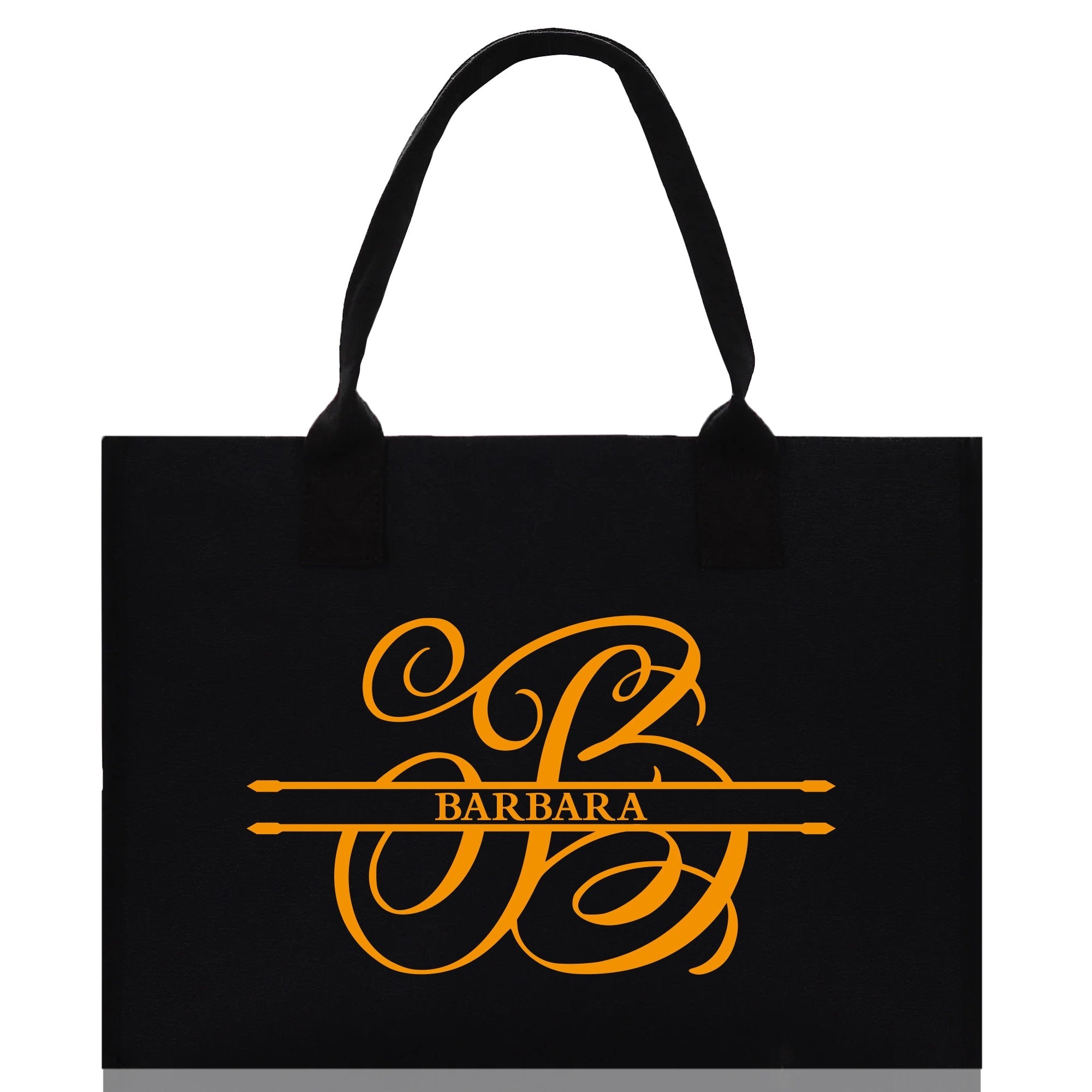 Split Initial and Name Custom Cotton Canvas Tote Bag Personalized Initial Tote Birthday Gift Wedding Gift Jewelry Box Frosted Can Glass Set