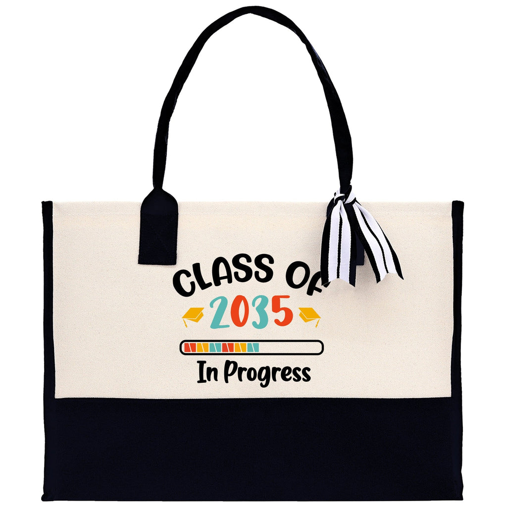 Class of 2035 In Progress Cotton Canvas Tote Bag Graduation Gift Bag Last Day of School Pre-Kindergarten Tote Bag First Day of School Bag