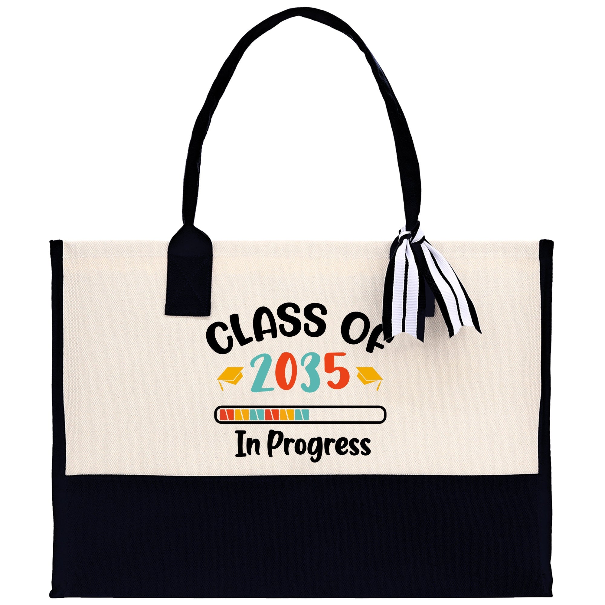Class of 2035 In Progress Cotton Canvas Tote Bag Graduation Gift Bag Last Day of School Pre-Kindergarten Tote Bag First Day of School Bag