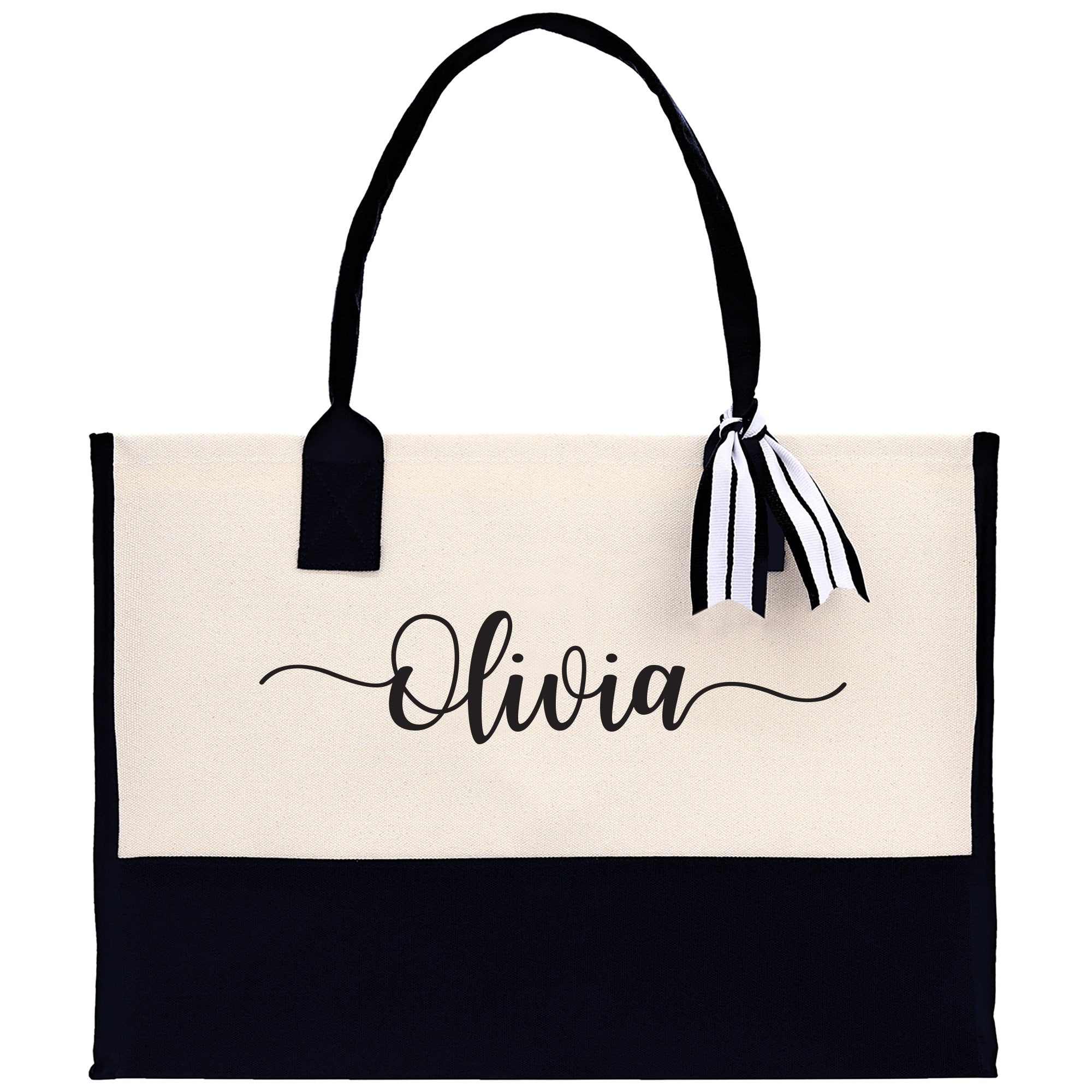 Wedding Custom Name Cotton Canvas Tote Bag Personalized Wedding Bag Bridal Shower Gift Honeymoon Gift Customized Wedding Gift Bridesmaid Gif