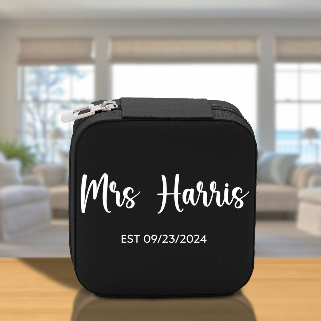 Mrs. Last Name Est Year Tote Bag Personalized Date Wedding Tote Bridal Shower Gift Honeymoon Gift Customized Wedding Gift Bridesmaid Gift