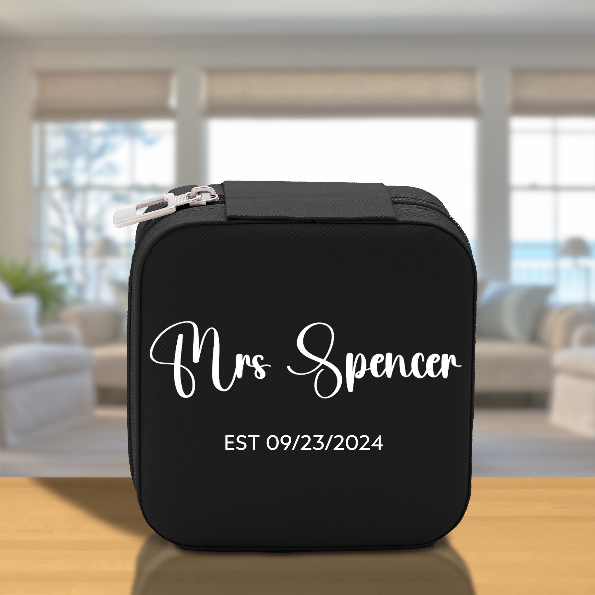 Mrs. Last Name Est Year Tote Bag Personalized Date Wedding Tote Bridal Shower Gift Honeymoon Gift Customized Wedding Gift Bridesmaid Gift