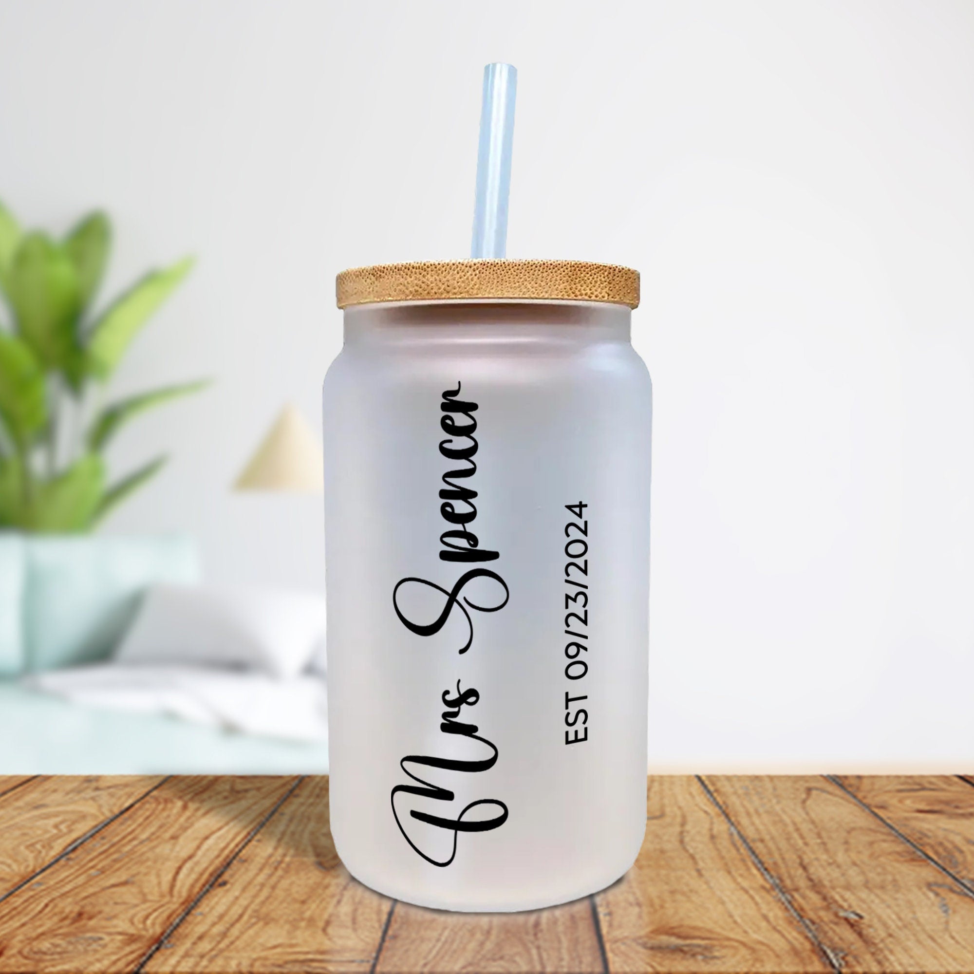 Mrs. Last Name Est Year Tote Bag Personalized Date Wedding Tote Bridal Shower Gift Honeymoon Gift Customized Wedding Gift Bridesmaid Gift