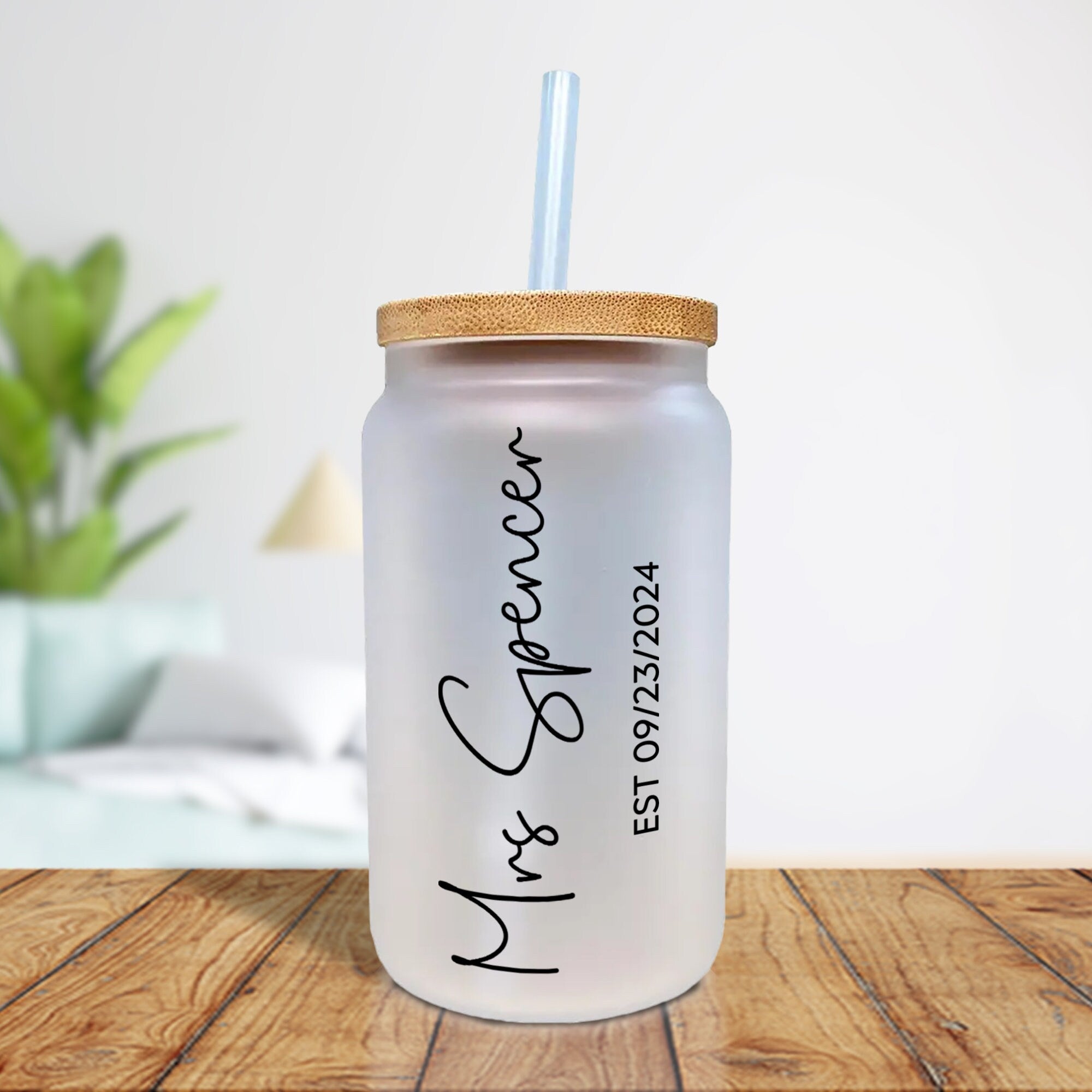 Mrs. Last Name Est Year Tote Bag Personalized Date Wedding Tote Bridal Shower Gift Honeymoon Gift Customized Wedding Gift Bridesmaid Gift