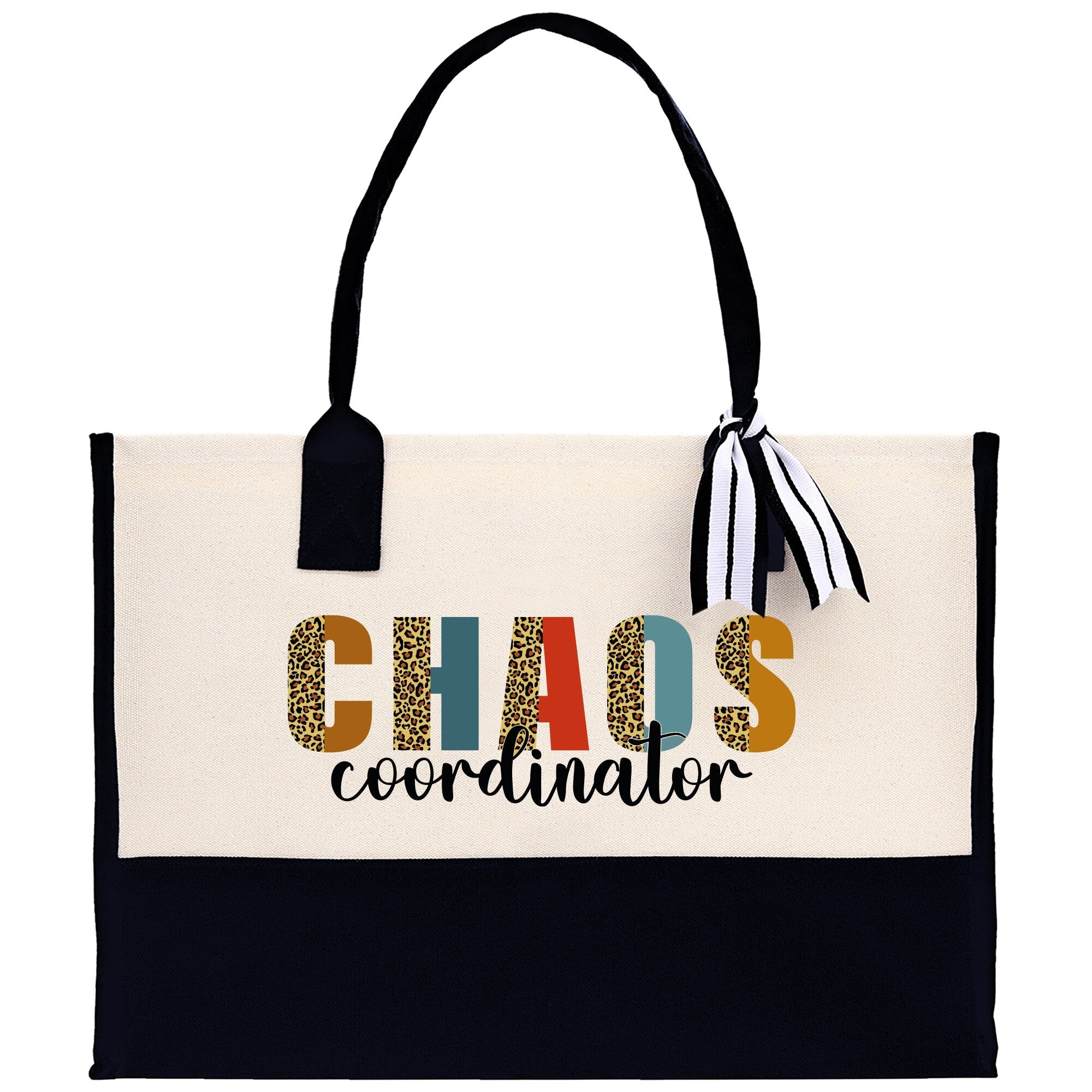 Chaos Coordinator Cotton Canvas Tote Bag Teacher Birthday Tote Bag Teacher Retirement Gift Administrative Professionals Day Gift