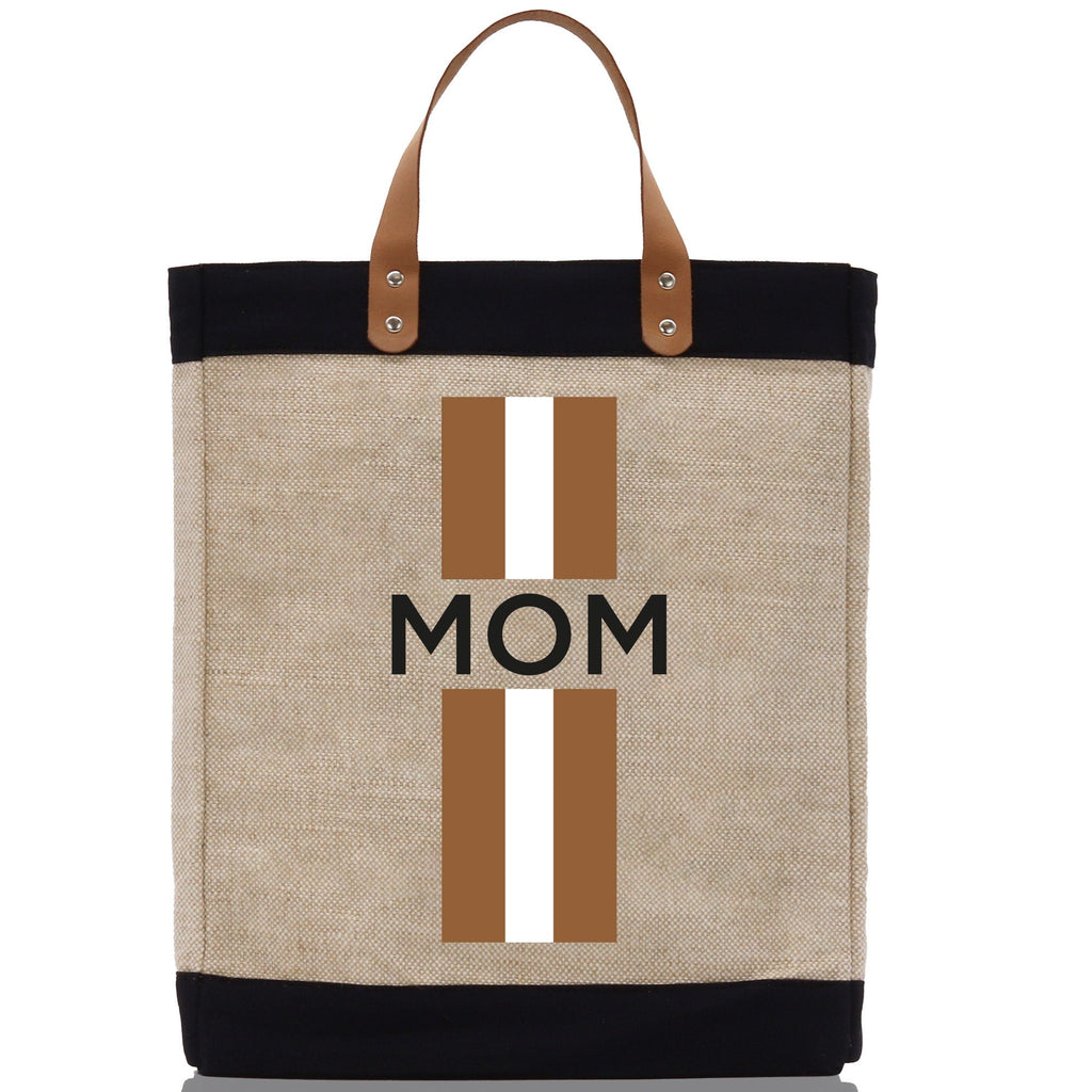 Personalized Monogrammed Canvas Tote Bag Striped Initials Custom Name Beach Bag Bridal Party Gifts Bride Gift Holiday Gift Bag
