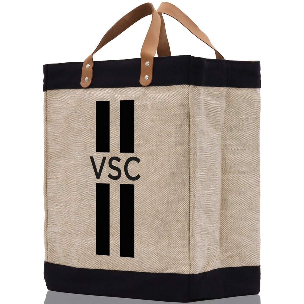 Personalized Monogrammed Canvas Tote Bag Striped Initials Custom Name Beach Bag Bridal Party Gifts Bride Gift Holiday Gift Bag