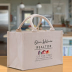 Realtor Tote Bag Personalized Business Tote Bag Custom Real Estate Agent Gift Bulk Business Logo Realtor Swag Real Estate Tote Bag