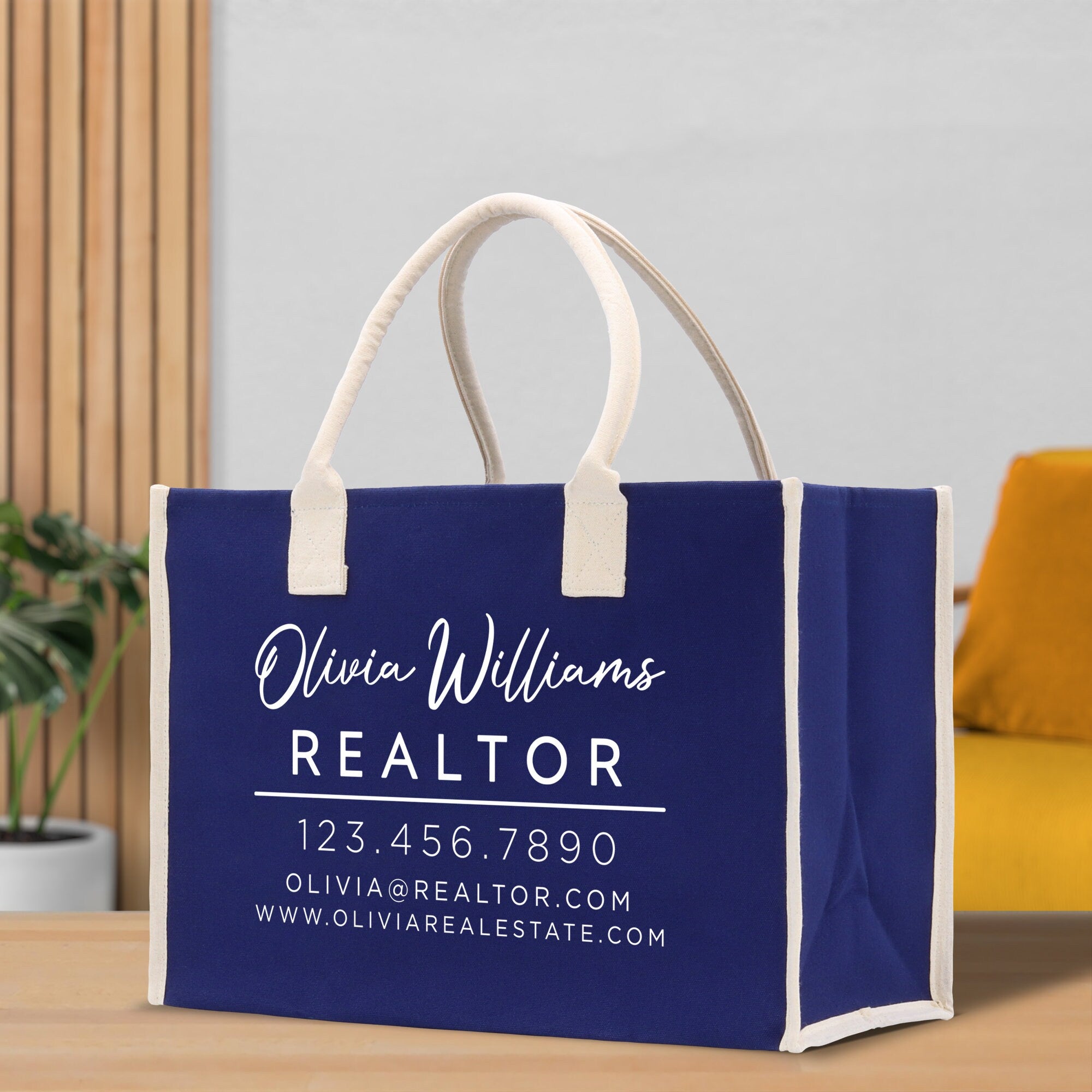 Realtor Tote Bag Personalized Business Tote Bag Custom Real Estate Agent Gift Bulk Business Logo Realtor Swag Real Estate Tote Bag