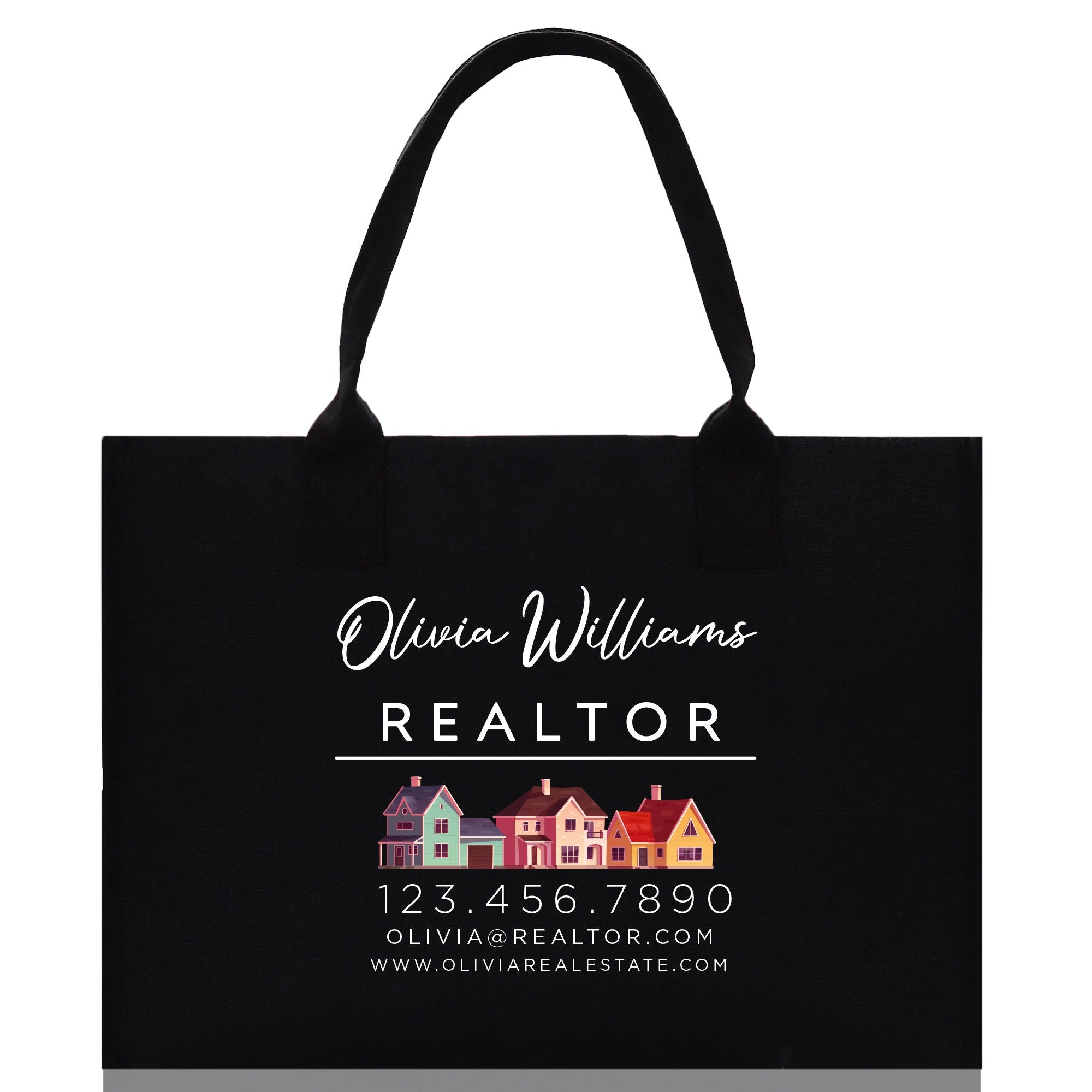 Realtor Tote Bag Personalized Business Tote Bag Custom Real Estate Agent Gift Bulk Business Logo Realtor Swag Real Estate Tote Bag