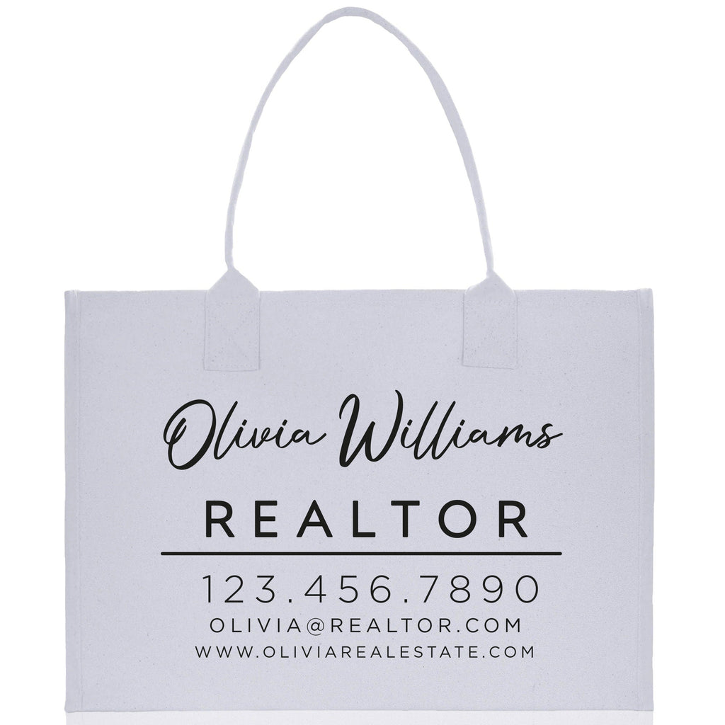 Realtor Tote Bag Personalized Business Tote Bag Custom Real Estate Agent Gift Bulk Business Logo Realtor Swag Real Estate Tote Bag