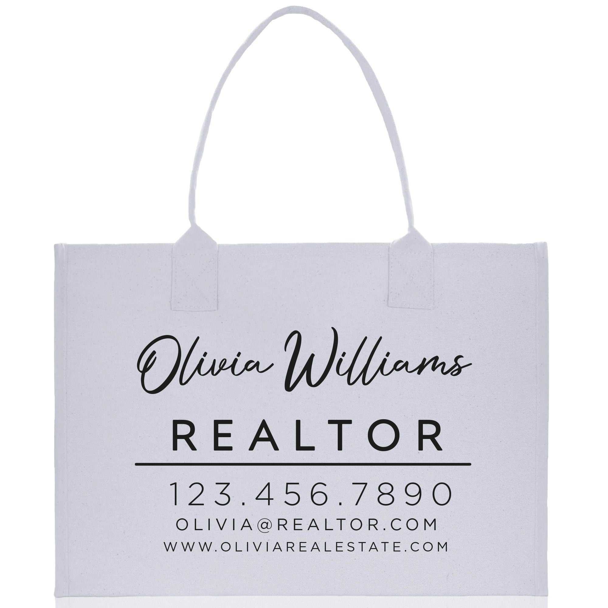 Realtor Tote Bag Personalized Business Tote Bag Custom Real Estate Agent Gift Bulk Business Logo Realtor Swag Real Estate Tote Bag