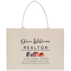 Realtor Tote Bag Personalized Business Tote Bag Custom Real Estate Agent Gift Bulk Business Logo Realtor Swag Real Estate Tote Bag