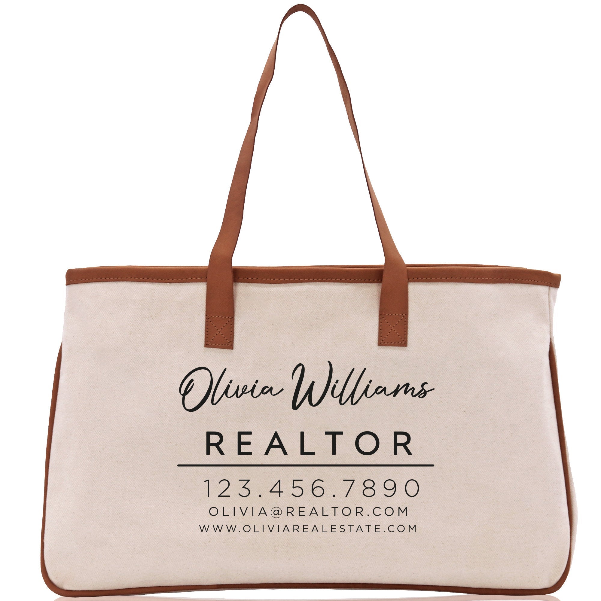 Realtor Tote Bag Personalized Business Tote Bag Custom Real Estate Agent Gift Bulk Business Logo Realtor Swag Real Estate Tote Bag