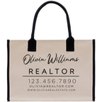 Realtor Tote Bag Personalized Business Tote Bag Custom Real Estate Agent Gift Bulk Business Logo Realtor Swag Real Estate Tote Bag