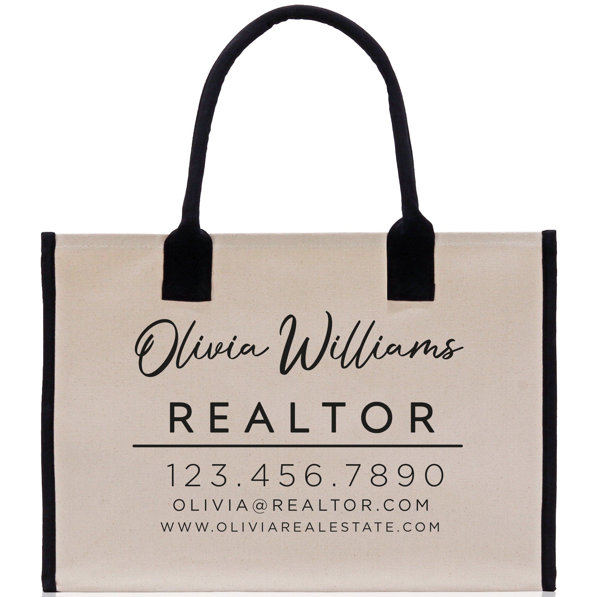 Realtor Tote Bag Personalized Business Tote Bag Custom Real Estate Agent Gift Bulk Business Logo Realtor Swag Real Estate Tote Bag