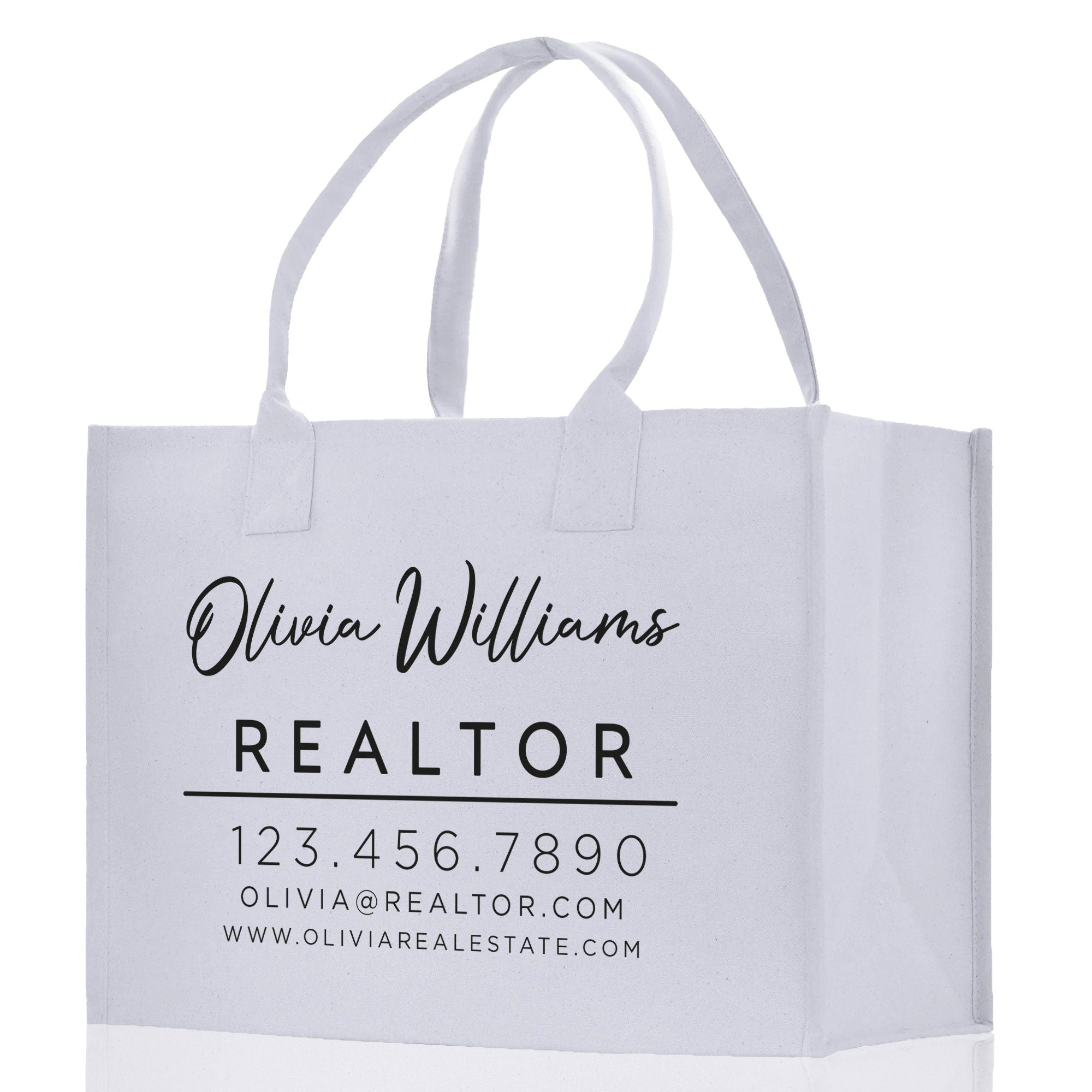 Realtor Tote Bag Personalized Business Tote Bag Custom Real Estate Agent Gift Bulk Business Logo Realtor Swag Real Estate Tote Bag