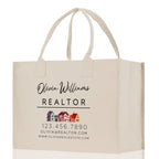 Realtor Tote Bag Personalized Business Tote Bag Custom Real Estate Agent Gift Bulk Business Logo Realtor Swag Real Estate Tote Bag