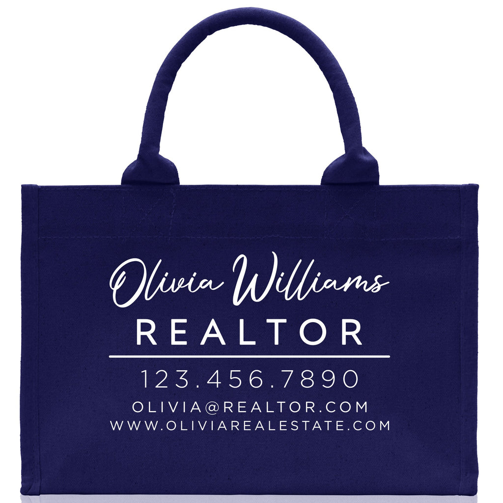 Realtor Tote Bag Personalized Business Tote Bag Custom Real Estate Agent Gift Bulk Business Logo Realtor Swag Real Estate Tote Bag