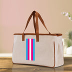 Personalized Monogrammed Canvas Tote Bag Striped Initials Custom Name Beach Bag Bridal Party Gifts Bride Gift Holiday Gift Bag