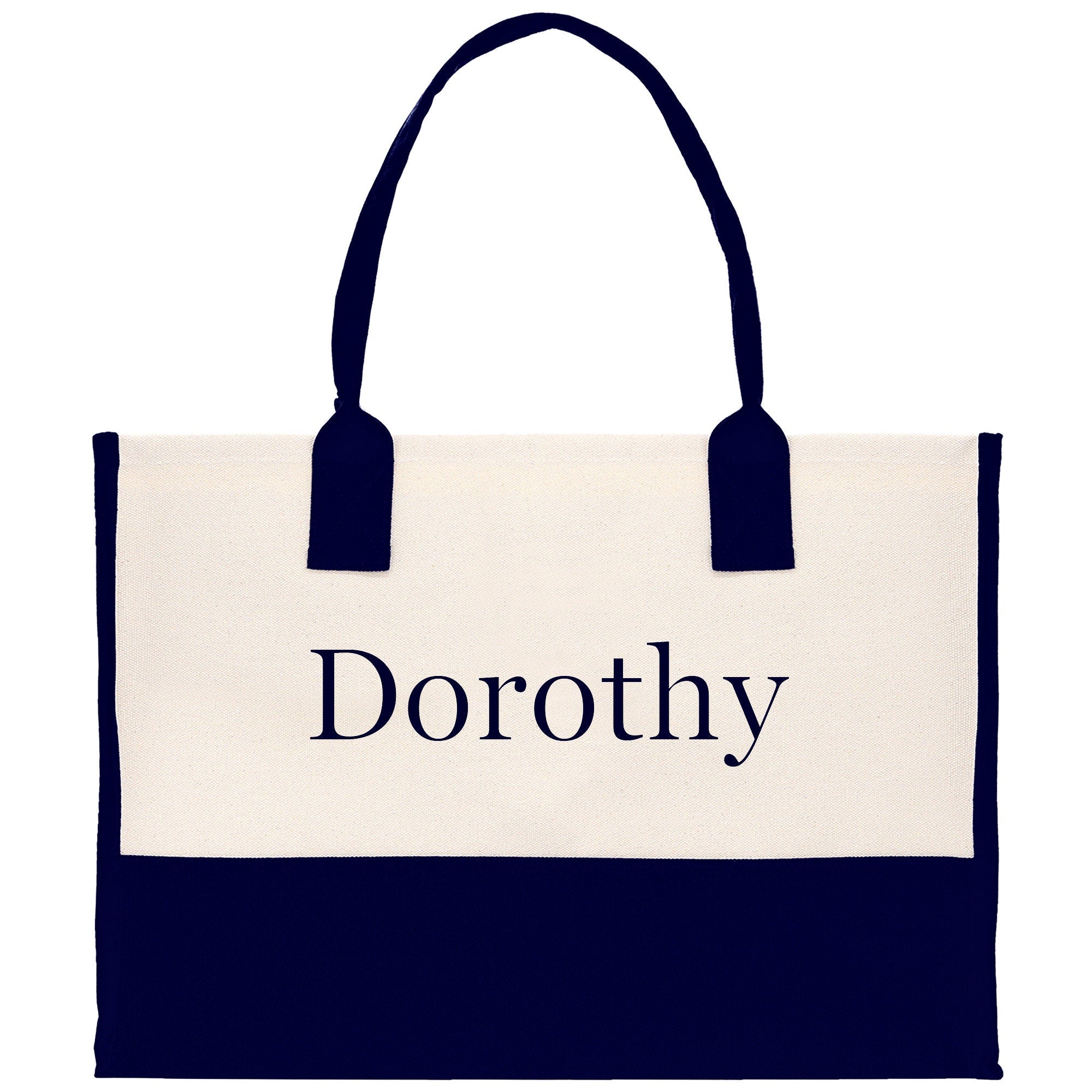 Monogram and Personalized Name Cotton Canvas Tote Bag Initial Tote Bag Letter Tote Bag Birthday Gift Bag Beach Bag Custom Monogrammed Bag