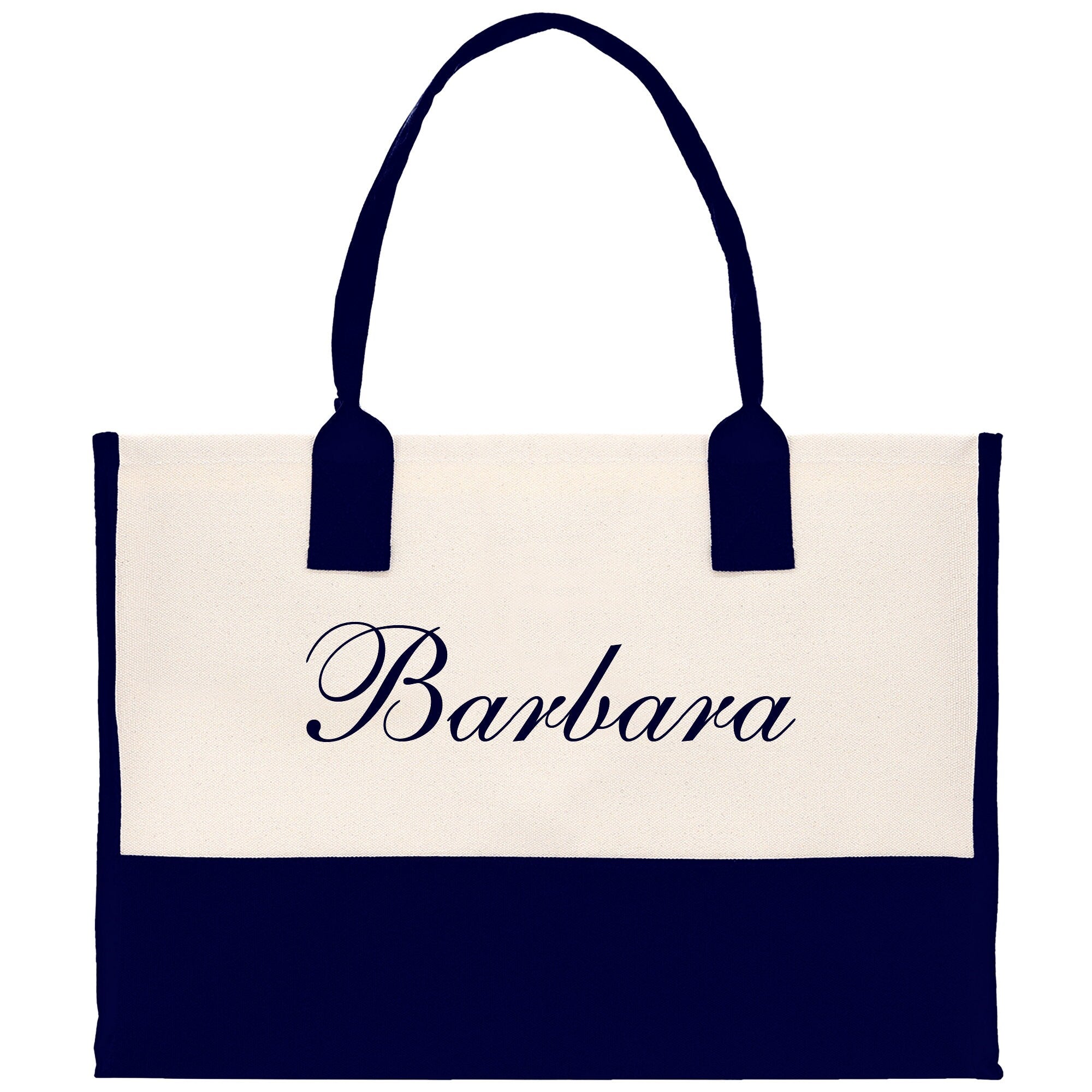 Monogram and Personalized Name Cotton Canvas Tote Bag Initial Tote Bag Letter Tote Bag Birthday Gift Bag Beach Bag Custom Monogrammed Bag