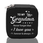 To My Grandma Never Forget That I Love You Forever & Always Cotton Canvas Tote Bag Birthday Gift From Grandkids to Grandma Jewelry Box Gift