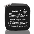 To My Daughter Never Forget That I Love You Forever & Always Cotton Canvas Tote Bag Birthday Gift From Mother to Daughter Jewelry Box Gift