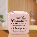 To My Grandma Never Forget That I Love You Forever & Always Cotton Canvas Tote Bag Birthday Gift From Grandkids to Grandma Jewelry Box Gift