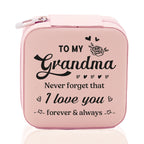 To My Grandma Never Forget That I Love You Forever & Always Cotton Canvas Tote Bag Birthday Gift From Grandkids to Grandma Jewelry Box Gift